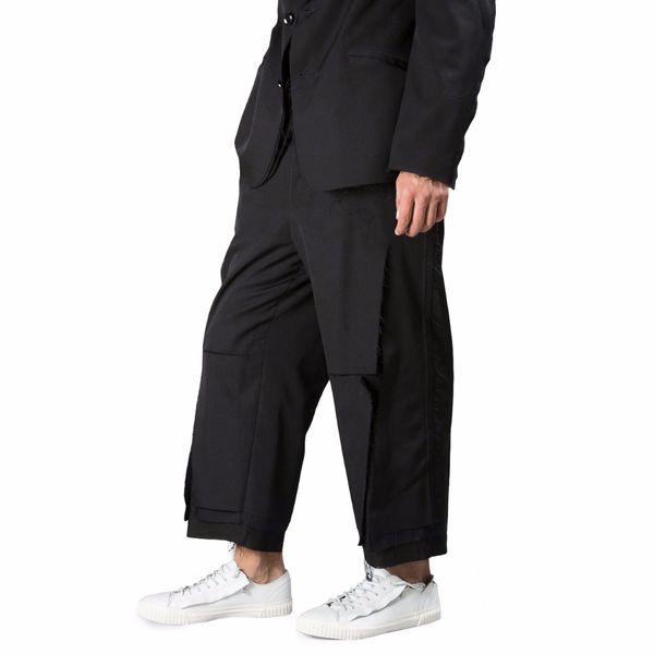 27-44 2019 new men's clothing hair stylist hierarchical retro cracked beggars harem pants plus size costumes, Black
27-44 2019 new men's clothing hair stylist hierarchical retro cracked beggars harem pants plus size costumes, Black
