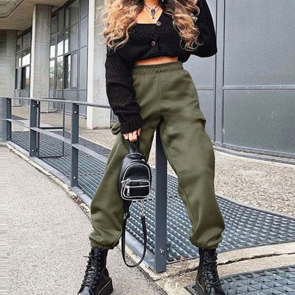 women's sports trousers fashion casual loose loose elastic waist pants solid high waist wild ladies trousers, Black;white
women's sports trousers fashion casual loose loose elastic waist pants solid high waist wild ladies trousers, Black;white