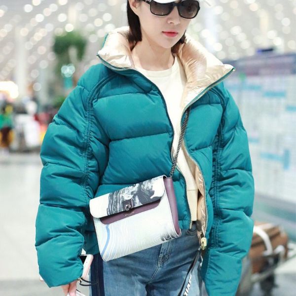 selling star womens down jackets with standing collar and both sided short bread clothes, Black
selling star womens down jackets with standing collar and both sided short bread clothes, Black