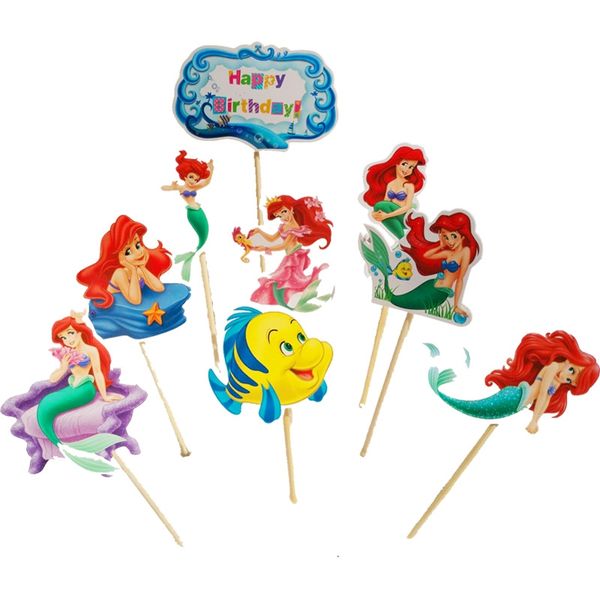mermaid theme happy birthday party cake er kids favors decorate cupcake ers with sticks baby shower supplies 1set/pack
mermaid theme happy birthday party cake er kids favors decorate cupcake ers with sticks baby shower supplies 1set/pack