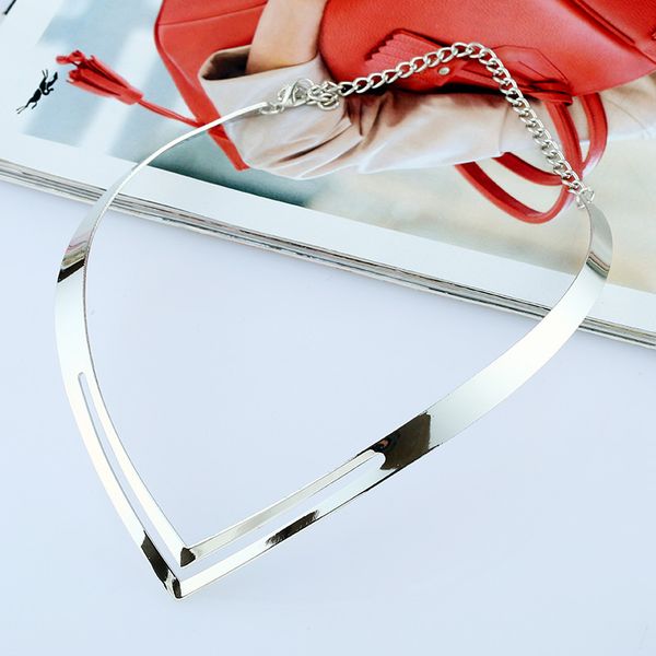 lzhlq rock v metal partial hollow collar choker necklace women personality statement clavicle collares trendy collier femme, Silver
lzhlq rock v metal partial hollow collar choker necklace women personality statement clavicle collares trendy collier femme, Silver