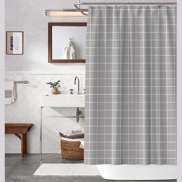 gray plaid wavy stripe shower curtain bathroom waterproof polyester curtains with hooks bathroom cortina ducha t296
gray plaid wavy stripe shower curtain bathroom waterproof polyester curtains with hooks bathroom cortina ducha t296