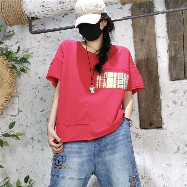 художественная вышивка клетчатой ткани вырезать хлопка с коротким рукавом футболки клетчатую ткань футболки рыхлый тонкий универсальный то, White
художественная вышивка клетчатой ткани вырезать хлопка с коротким рукавом футболки клетчатую ткань футболки рыхлый тонкий универсальный то, White