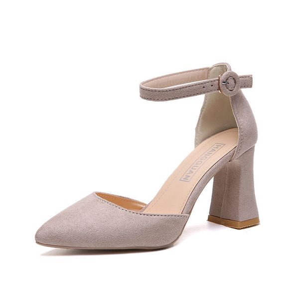 girl's women's chunky pointed shoes 2019 spring semi-high heeled students straight-line buckle high heel shoes with a single low, Black
girl's women's chunky pointed shoes 2019 spring semi-high heeled students straight-line buckle high heel shoes with a single low, Black