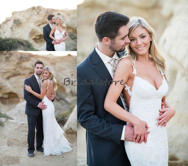 beautiful full lace mermaid wedding dresses straps open back country bohemian wedding dress boho beach wedding gowns for women, White
beautiful full lace mermaid wedding dresses straps open back country bohemian wedding dress boho beach wedding gowns for women, White