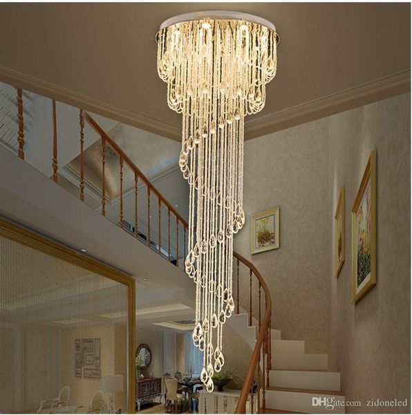 modern raindrop clear crystal chandelier lighting spiral stair chandeliers for l villa hall duplex villa stair stainless steel lighting
modern raindrop clear crystal chandelier lighting spiral stair chandeliers for l villa hall duplex villa stair stainless steel lighting