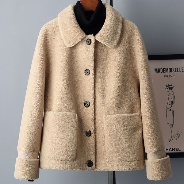 2019 winter real composite lamb fur coat women genuine shearling wool fur coat with faux suede leather liner a127, Black
2019 winter real composite lamb fur coat women genuine shearling wool fur coat with faux suede leather liner a127, Black