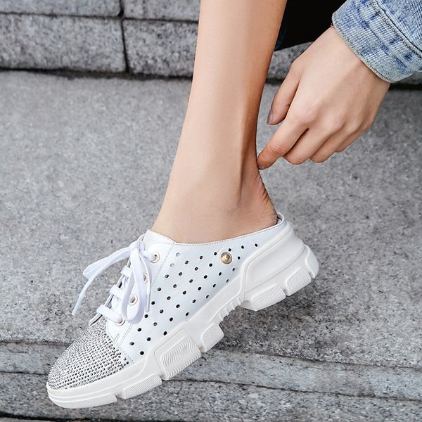 genuine leather round-toe thick bottomed sandals mixed colors double purpose closed-toe cool rivet casual sandals, Black
genuine leather round-toe thick bottomed sandals mixed colors double purpose closed-toe cool rivet casual sandals, Black
