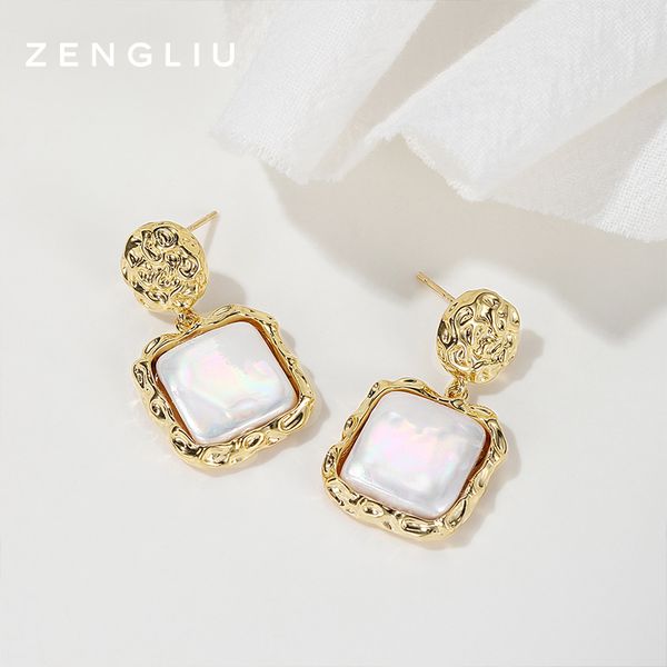 zegl vintage rose flower square earrings gold female drop earring fashion pendientes grandes for gift, Silver
zegl vintage rose flower square earrings gold female drop earring fashion pendientes grandes for gift, Silver