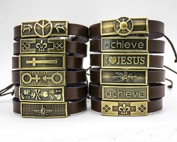 Fashion Charm Imitation Alloy Cross Bracelets For Man I Love Jesus Leather Bracelet For Men Retro Brand Designer Skull Bracelet For Women
Fashion Charm Imitation Alloy Cross Bracelets For Man I Love Jesus Leather Bracelet For Men Retro Brand Designer Skull Bracelet For Women