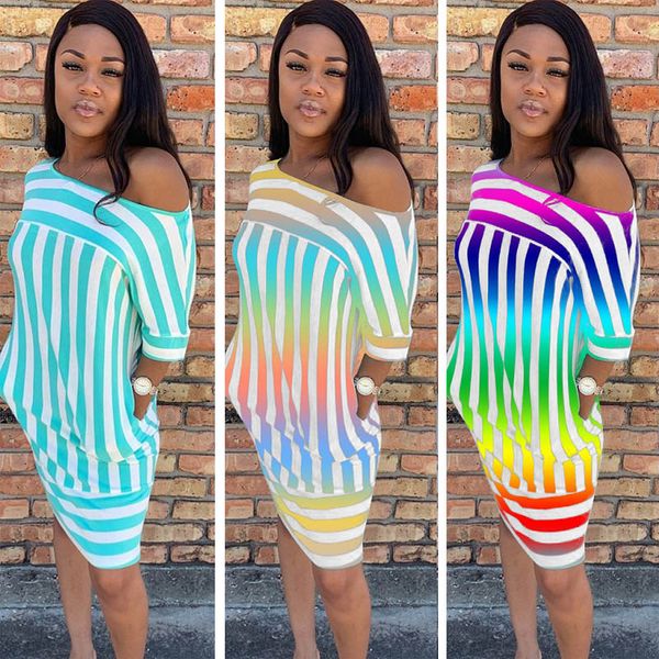 women striped patchwork dress with pocket summer short sleeve off one shoulder mini dress casual loose skirt clothing plus size, Black;gray
women striped patchwork dress with pocket summer short sleeve off one shoulder mini dress casual loose skirt clothing plus size, Black;gray