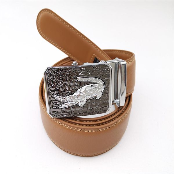new crocodile automatic buckle belt designer belts fashion belts for men and women leather brand belt, Black;brown
new crocodile automatic buckle belt designer belts fashion belts for men and women leather brand belt, Black;brown