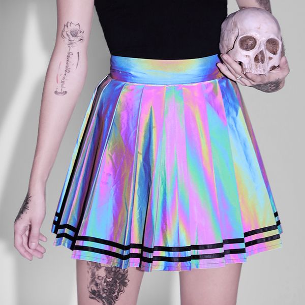 summer reflective pleated mini skirts women high waist harajuku skirts party club black reflective fashion street female
summer reflective pleated mini skirts women high waist harajuku skirts party club black reflective fashion street female