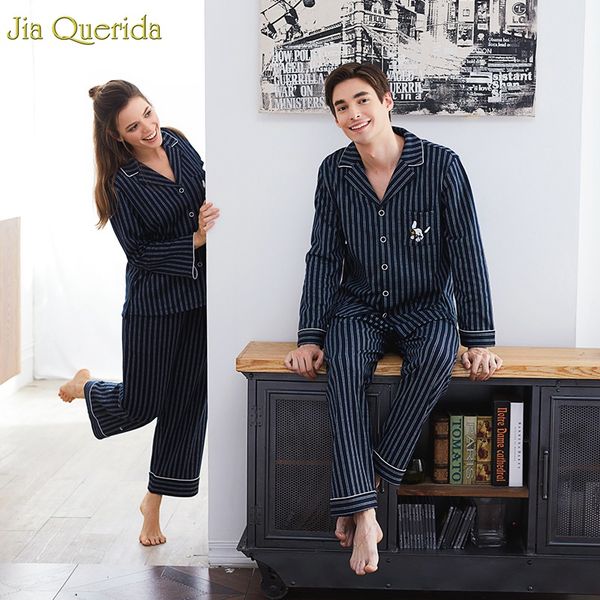 brand couple pajamas cotton cardigan long-sleeved men and women pajamas stripe dog embroidered lapel couple home suit sleep wear, Black;red
brand couple pajamas cotton cardigan long-sleeved men and women pajamas stripe dog embroidered lapel couple home suit sleep wear, Black;red