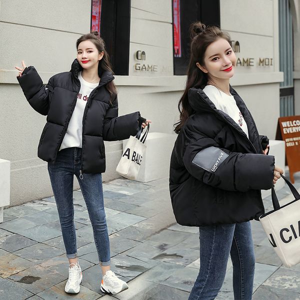p shoot 2019 autumn and winter new style down jacket cotton-padded clothes women's short students down coat fashion network, Blue;black
p shoot 2019 autumn and winter new style down jacket cotton-padded clothes women's short students down coat fashion network, Blue;black