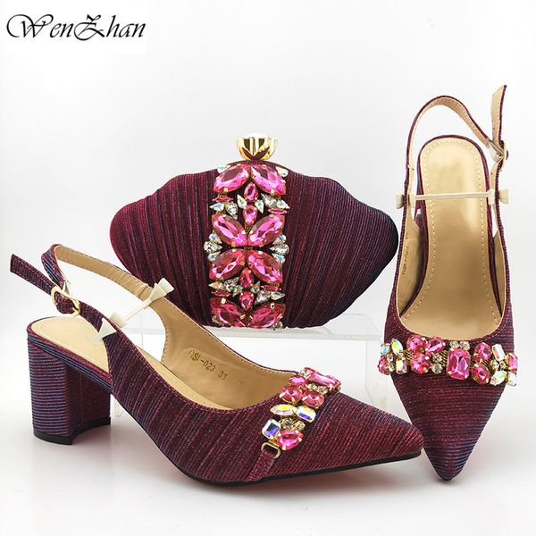 sweet style pointed toe african ladies shoes and bag to match in fuchsia color matching shoes and bags 38-43 wenzhan b02-20, Black
sweet style pointed toe african ladies shoes and bag to match in fuchsia color matching shoes and bags 38-43 wenzhan b02-20, Black