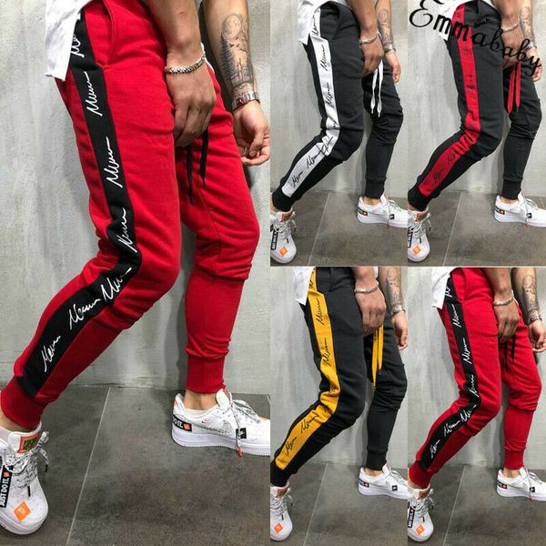 men's pants mens track skinny casual sports jogging bottoms joggers gym sweats trousers, Black
men's pants mens track skinny casual sports jogging bottoms joggers gym sweats trousers, Black