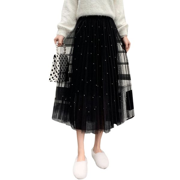 plus size womens sweet cute mesh bead pleated skirt high waist big swing skirts summer fashion girls long skirt streetwear p034, Black
plus size womens sweet cute mesh bead pleated skirt high waist big swing skirts summer fashion girls long skirt streetwear p034, Black