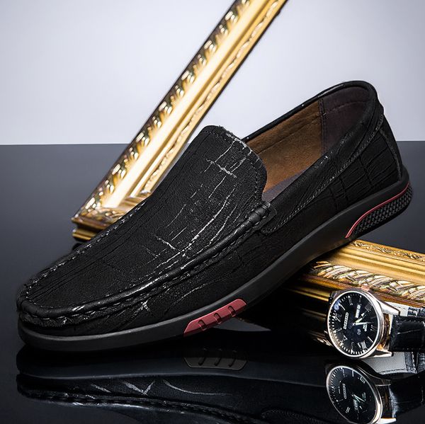 men's genuine leather shoes outdoor casual loafer slip on shoes handmade sewing mens cow moccasins driving size 38-47 l5, Black
men's genuine leather shoes outdoor casual loafer slip on shoes handmade sewing mens cow moccasins driving size 38-47 l5, Black