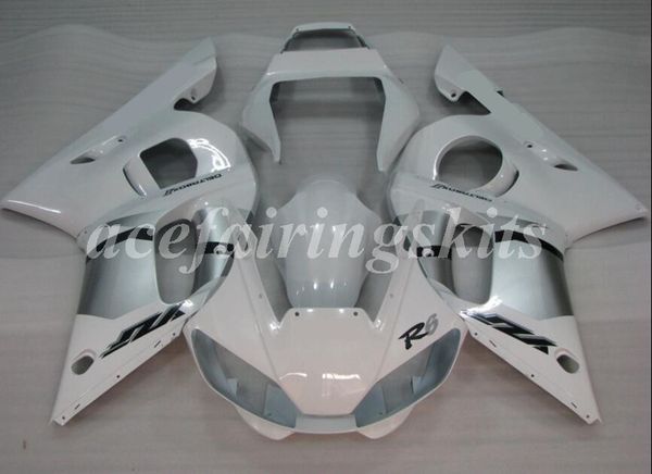 new abs motorcycle full fairings kit fit for yamaha yzf-r6 1998 1999 2000 2001 2002 r6 bodywork set silver white 
new abs motorcycle full fairings kit fit for yamaha yzf-r6 1998 1999 2000 2001 2002 r6 bodywork set silver white