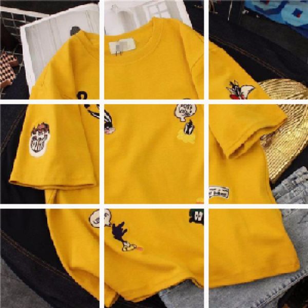 2020 fat coat t-shirt mm cartoon large size women's short-sleeved t-shirt versatile loose embroidery harajuku style top, White
2020 fat coat t-shirt mm cartoon large size women's short-sleeved t-shirt versatile loose embroidery harajuku style top, White