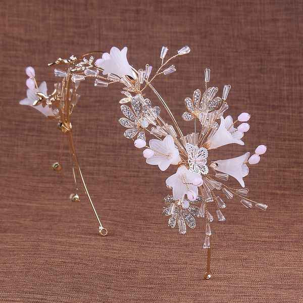 handmade fashion headband hair accessories bridal wedding gold color headdress rhinestone headpiece hairband ornament pageant, Golden;white 
handmade fashion headband hair accessories bridal wedding gold color headdress rhinestone headpiece hairband ornament pageant, Golden;white