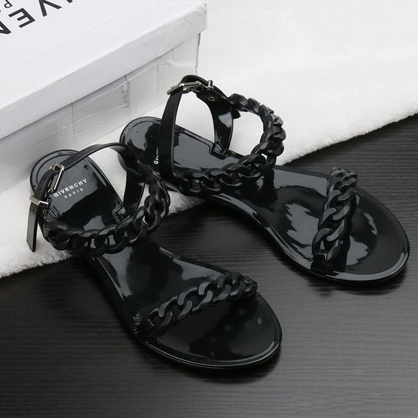 Hot Sale-new plastic chain beach shoes candy color jelly sandals chain flat bottomed out sandals Europe and the United States
Hot Sale-new plastic chain beach shoes candy color jelly sandals chain flat bottomed out sandals Europe and the United States