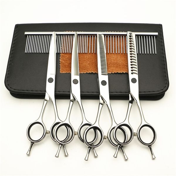 5pcs 6inch professional pet grooming scissors set straight thinning curved shears scissors for tools
5pcs 6inch professional pet grooming scissors set straight thinning curved shears scissors for tools