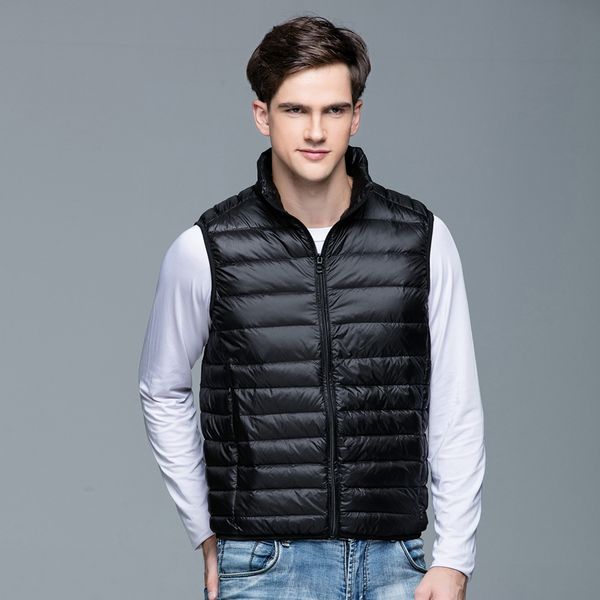 autumn vest men waistcoat white duck down mens vests stand collar fitness sleeveless jacket men s-xxxl waistcoat, Black
autumn vest men waistcoat white duck down mens vests stand collar fitness sleeveless jacket men s-xxxl waistcoat, Black