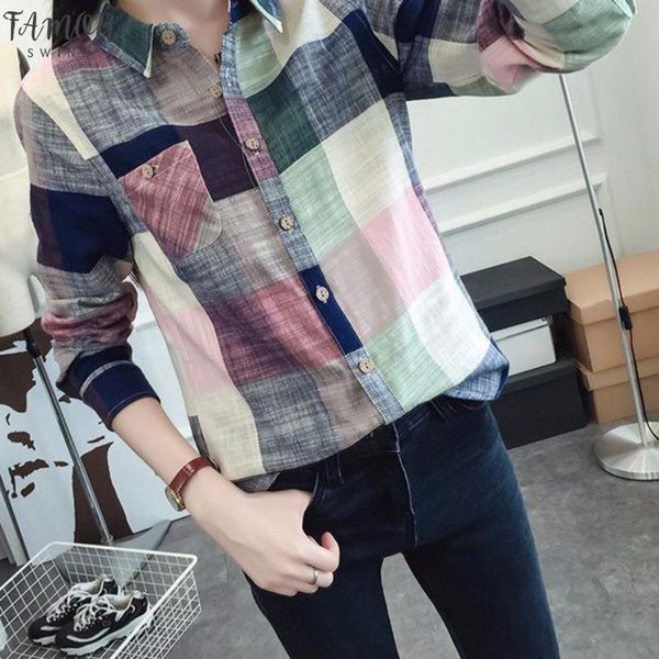 fashion women shirt female casual long sleeve plaid women slim outerwear broadcloth blouse ladies office career blusas vadim*, White
fashion women shirt female casual long sleeve plaid women slim outerwear broadcloth blouse ladies office career blusas vadim*, White