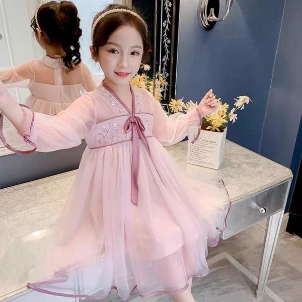 chinese style children's hanfu super fairy girl ancient chest dress little girl costume baby dress spring and summer clothing, Red;yellow
chinese style children's hanfu super fairy girl ancient chest dress little girl costume baby dress spring and summer clothing, Red;yellow