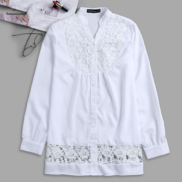 женщины блуза кружева сращивания с длинным рукавом женский sexy v шеи hollow blusas mujer офисные рубашки lady ol одежда мундир top, White
женщины блуза кружева сращивания с длинным рукавом женский sexy v шеи hollow blusas mujer офисные рубашки lady ol одежда мундир top, White