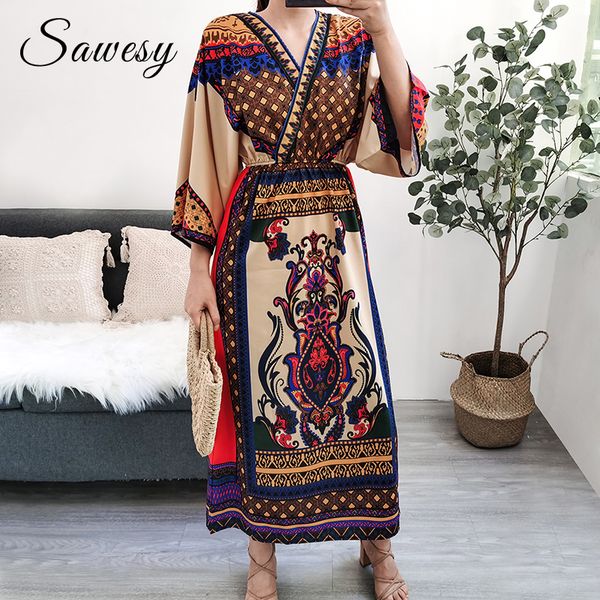 bohemian dress women 2019 new arrival summer 3/4 sleeve vintage print boho dresses ladies v neck casual holiday long dress, Black;gray
bohemian dress women 2019 new arrival summer 3/4 sleeve vintage print boho dresses ladies v neck casual holiday long dress, Black;gray