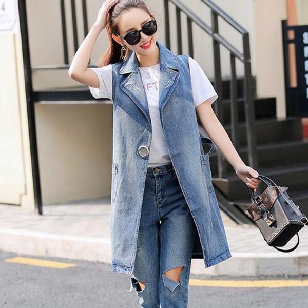 2019 women vintage cowboy vest summer denim jacket female sleeveless ladies long jeans jacket vest plus size 3xl wf186, Black;white
2019 women vintage cowboy vest summer denim jacket female sleeveless ladies long jeans jacket vest plus size 3xl wf186, Black;white