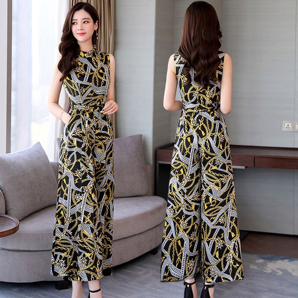 women lace-up summer jumpsuit round collar rompers elegant printing jumpsuit female nine points conjoined wide-legged pants, Black;white
women lace-up summer jumpsuit round collar rompers elegant printing jumpsuit female nine points conjoined wide-legged pants, Black;white