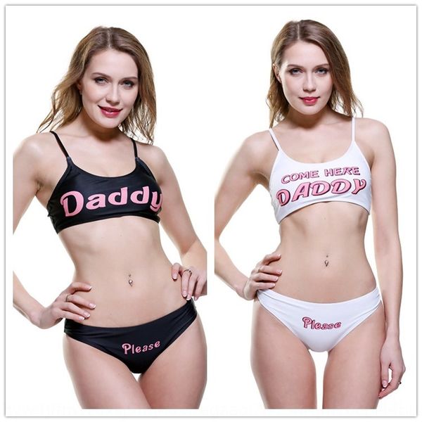 2020 swimsuit come here daddy letter printing split swimsuit bikini black and white bikini, White;black
2020 swimsuit come here daddy letter printing split swimsuit bikini black and white bikini, White;black