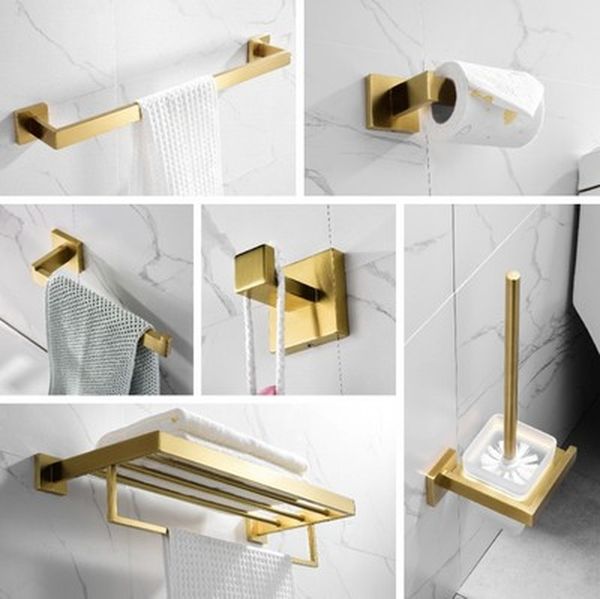 gold bathroom accessories set 304 stainless steel toilet paper holder toilet brush holder wall mounted brushed bathroom hardware
gold bathroom accessories set 304 stainless steel toilet paper holder toilet brush holder wall mounted brushed bathroom hardware