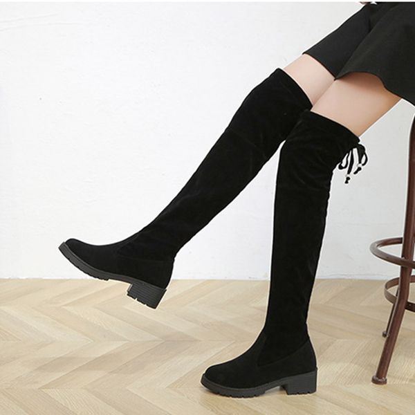 women winter over knee boots fashion warm flat heels thigh high long shoes o66, Black
women winter over knee boots fashion warm flat heels thigh high long shoes o66, Black