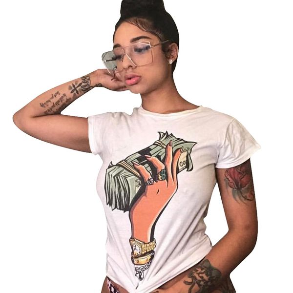 summer women harajuku us dollar print t shirt short sleeve women shirts clothing woman, White
summer women harajuku us dollar print t shirt short sleeve women shirts clothing woman, White