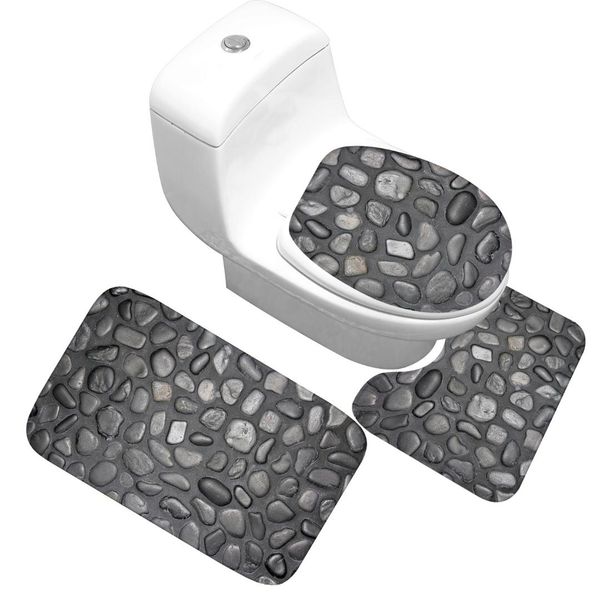 bath mat 3 sets of stone pattern decorative toilet cover anti-slip absorbent bathroom door mat u-shaped floor
bath mat 3 sets of stone pattern decorative toilet cover anti-slip absorbent bathroom door mat u-shaped floor