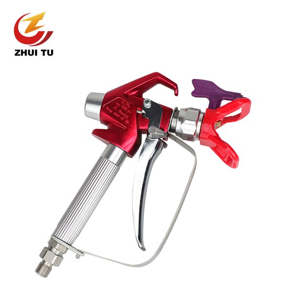 professional 3600psi high pressure airless paint spray gun with 217 spray tip nozzle + new slotting technology
professional 3600psi high pressure airless paint spray gun with 217 spray tip nozzle + new slotting technology