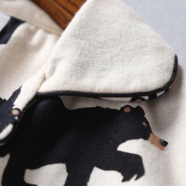 lovers cute white bear cotton pajama sets casual loose long sleeve shirt pants 2pcs couple suit spring autumn sleepwear homewear, Black;red
lovers cute white bear cotton pajama sets casual loose long sleeve shirt pants 2pcs couple suit spring autumn sleepwear homewear, Black;red