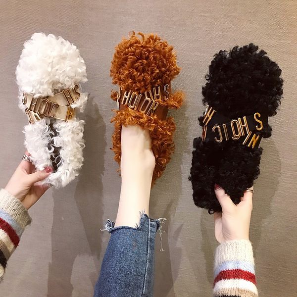 women loafers furry warm metal decoration indoor outdoor short plush flats slip on sweet fashion ladies shoes 2019 autumn winter, Black
women loafers furry warm metal decoration indoor outdoor short plush flats slip on sweet fashion ladies shoes 2019 autumn winter, Black
