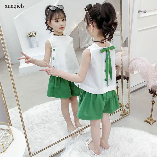 clothing sets summer baby girls clothes set children sleeveless t-shirts +shorts 2 pcs cotton kids outfits girl, White
clothing sets summer baby girls clothes set children sleeveless t-shirts +shorts 2 pcs cotton kids outfits girl, White