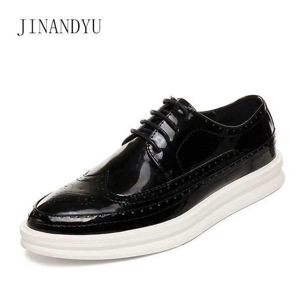 dress shoes men patent leather shoes men casual silver flats brogue male luxury chaussure homme zapatos de hombre, Black
dress shoes men patent leather shoes men casual silver flats brogue male luxury chaussure homme zapatos de hombre, Black