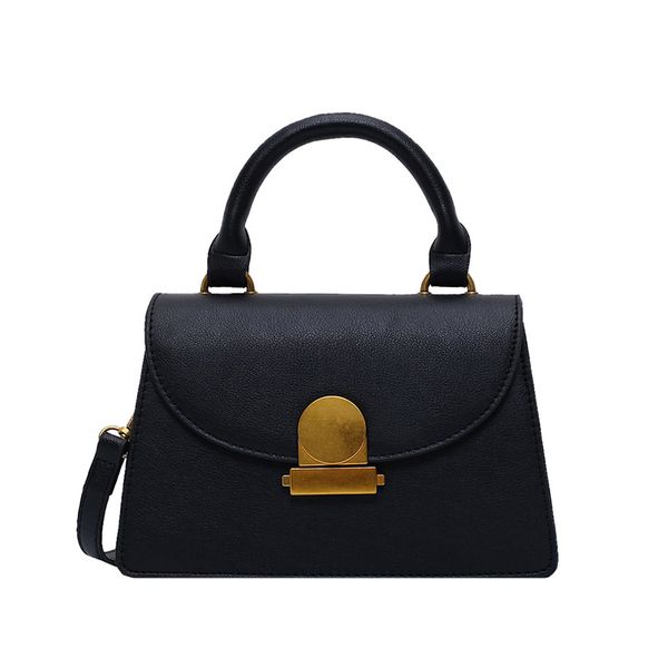 elegant female small tote bag 2019 new pu leather women's handbag lock shoulder messenger bag travel