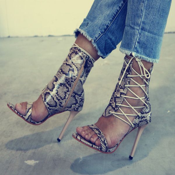 snakeskin pattern women pumps high heels peep toe lace up cross-tie high heels women summer party shoes plus size 34-43, Black
snakeskin pattern women pumps high heels peep toe lace up cross-tie high heels women summer party shoes plus size 34-43, Black