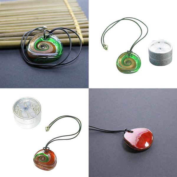 2 pieces unique spiral sands round glass necklace sweater pendant multi-colored chosen, Silver
2 pieces unique spiral sands round glass necklace sweater pendant multi-colored chosen, Silver