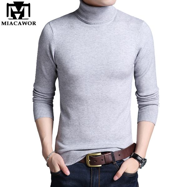 miacawor new autumn winter warm sweater men solid turtleneck casual pullover men slim fit sueter hombre clothes y067, White;black 
miacawor new autumn winter warm sweater men solid turtleneck casual pullover men slim fit sueter hombre clothes y067, White;black