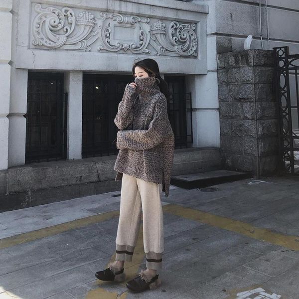 pants women thicker winter knitted elegant patchwork simple womens trendy harem long trousers soft warm loose pockets elastic, Black;white
pants women thicker winter knitted elegant patchwork simple womens trendy harem long trousers soft warm loose pockets elastic, Black;white